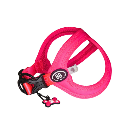 Buddy Belt Sport Neoprene No Choke Dog Harness — Flamingo Pink Side View