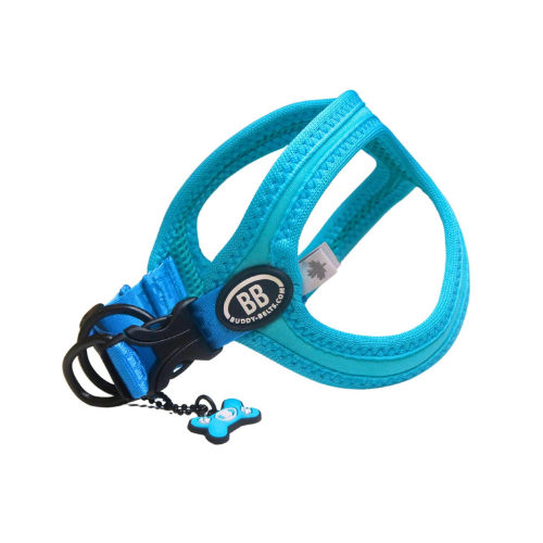 Buddy Belt Sport Neoprene No Choke Dog Harness — Kingfisher Blue Side View
