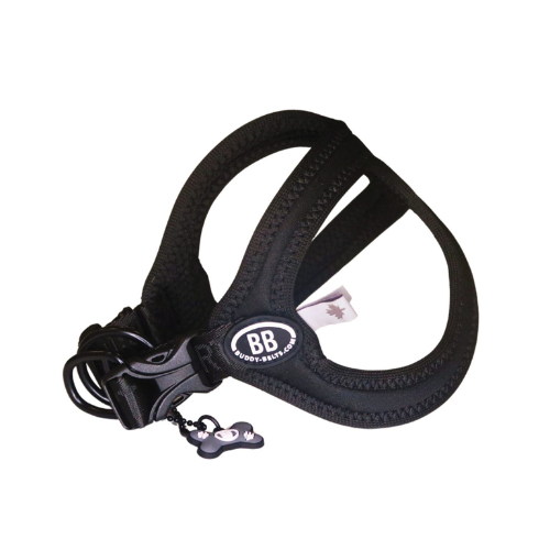 Buddy Belt Sport Neoprene No Choke Dog Harness — New Moon Black Side View