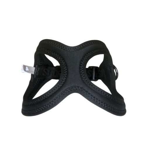 Buddy Belt Sport Neoprene No Choke Dog Harness — New Moon Black Front View
