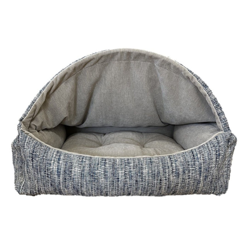 Bowsers Pet Products Canopy Burrow Dog Bed — Portofino Front View