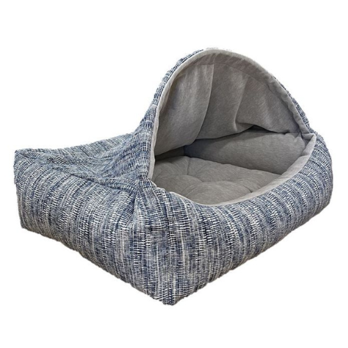 Bowsers Pet Products Canopy Burrow Dog Bed — Portofino Side View