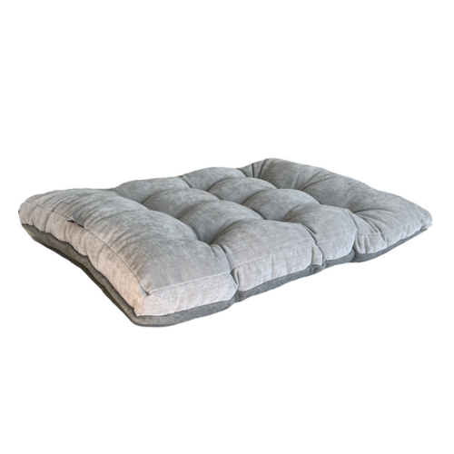 Bowsers Pet Dream Faux Fur Futon Pillow Crate Mat Bed — Koala + Oyster Reverse Side