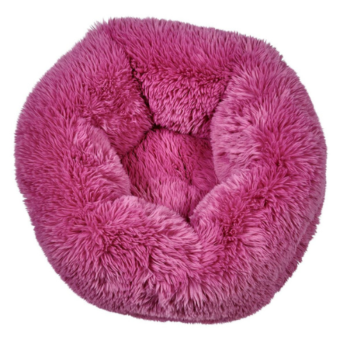 Cherry Blossom Muffy Fluffy Faux Fur Cozy Nesting Burrow Dog Bed Top View
