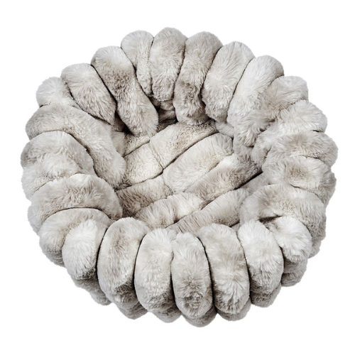 Himalayan Muffy Fluffy Faux Fur Cozy Nesting Burrow Dog Bed Top View