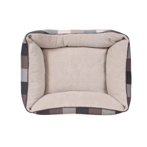 Carolina Pet Company Classic Pendleton Kuddler Dog Bed — Block Plaid Top View