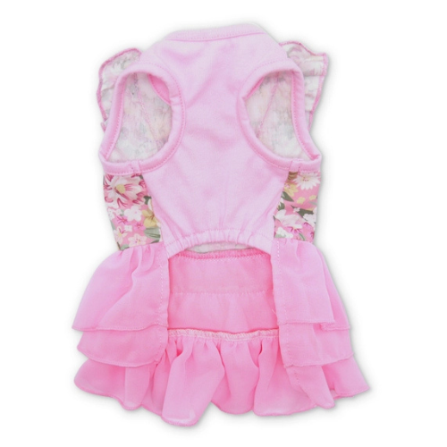 Dogo Pet Fashions Blossom Ruffled Skirt Dog Dress Chest View