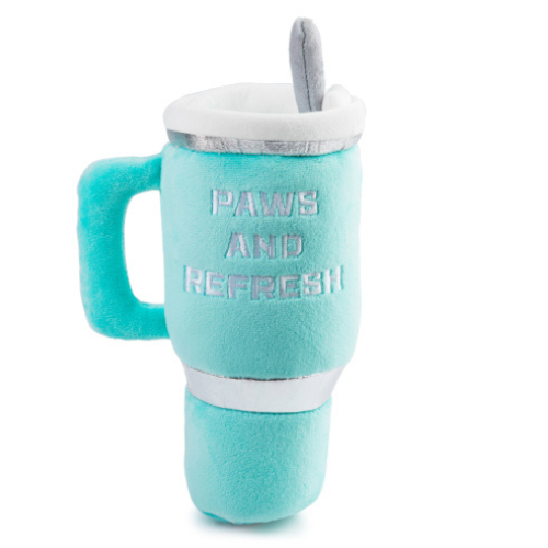 Haute Diggity Dog Snuggly Cup Plush Designer Dog ToyTeal