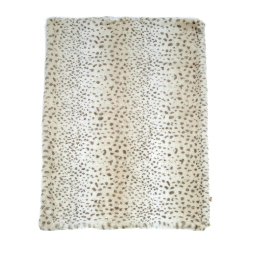 Jax and Bones Washable Plush Cheetah Dog Blanket