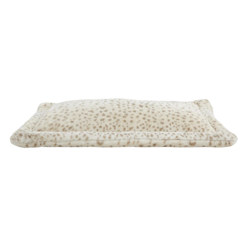 Jax and Bones Cozy Mat Faux Fur Crate Dog Bed — Cheetah