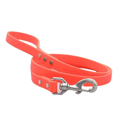 Mimi Green Biothane Waterproof No Stink Sport Lead — Neon Orange