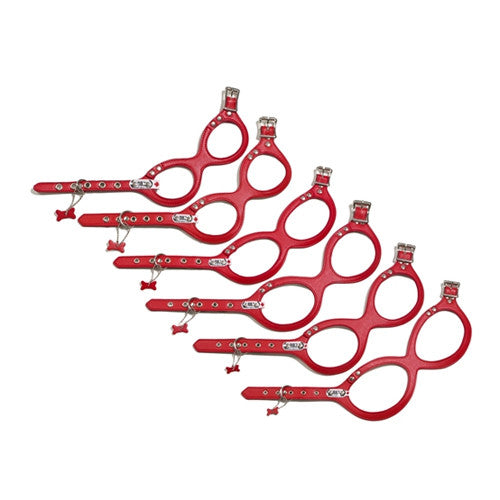 BB2 Buddy Belt Chole Free Step-In Faux Leather Dog Harness — Red All Sizes