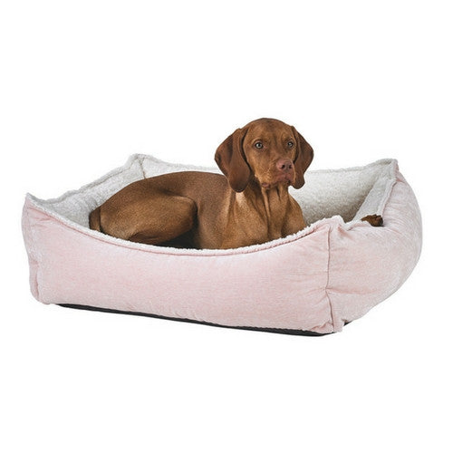 Bowsers Oslo Ortho Cool Gel Memory Foam Nesting Dog Bed — Blush with Dog