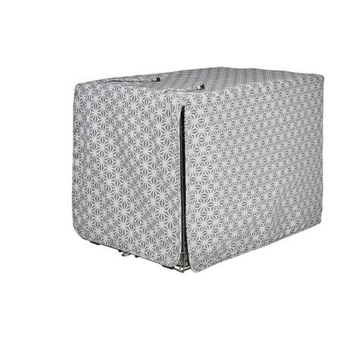 Bowsers Pet Products Micro Jacquard Luxury Dog Crate Cover — Mercury Closed