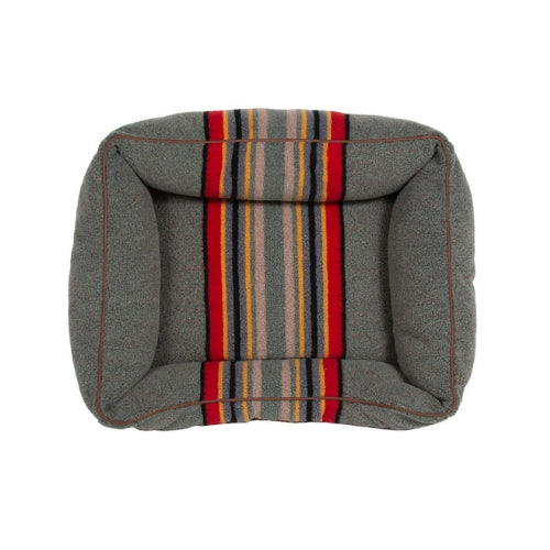 Carolina Pet Company Pendleton Kuddler Dog Bed — Yakima Camp Heather Green Top View