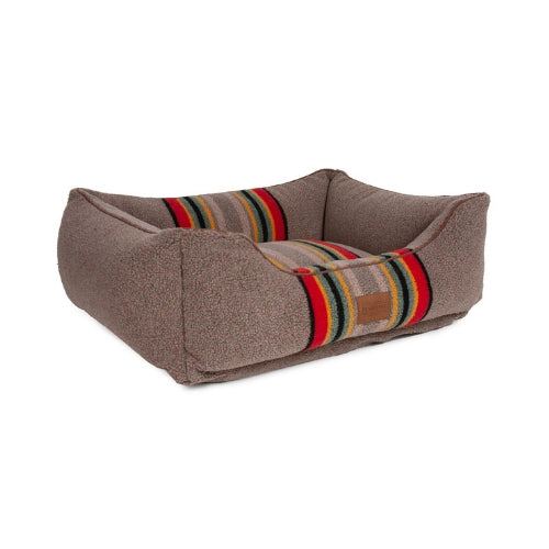 Carolina Pet Company Pendleton Kuddler Dog Bed — Yakima Camp Umber Side View