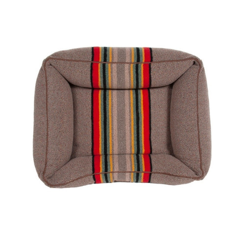 Carolina Pet Company Pendleton Kuddler Dog Bed — Yakima Camp Umber Top View