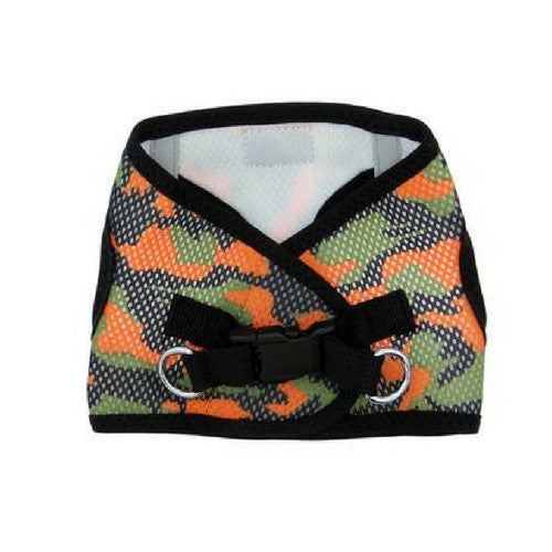 Doggie Design Camo American River Choke Free Dog Harness — Orange Camo Back View