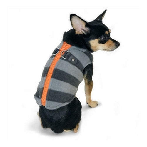 Dogo Pet Fashions Active Fleece D-Ring Winter Dog Coat on Dog