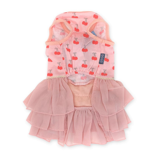 Dogo Pet Fashions Cherish Cherry Dog Dress — Front View