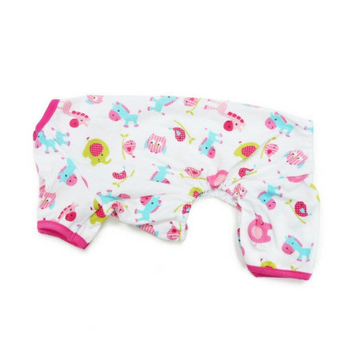 Dogo Pet Fashions Zoo Animal Dog Pajamas Pink Side View