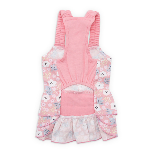 Dogo Pet Fashions Sweet Floral Pink Wild Flower Dog Dress — Front View