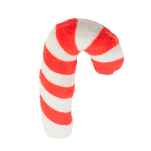 Haute Diggity Dog Puppermint Bark Tin Puzzle Interactive Plush Dog Toy — Candy Cane Toy