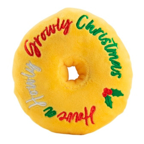 Haute Diggity Dog Puppermint Donut Plush Holiday Dog Toy — Back View