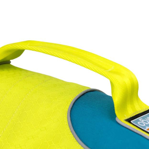 Kurgo Yellow Surf N Turf Dog Life Jacket Floatation Coat — Traverse Handle