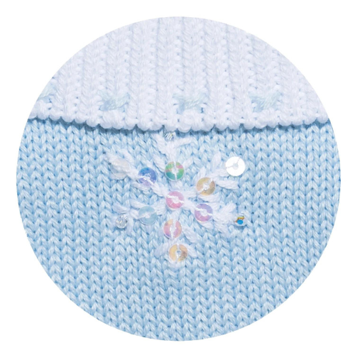 Oscar Newman Sparkle Snow Day Sweater — Swarovski Crystals and Sequins  Detail