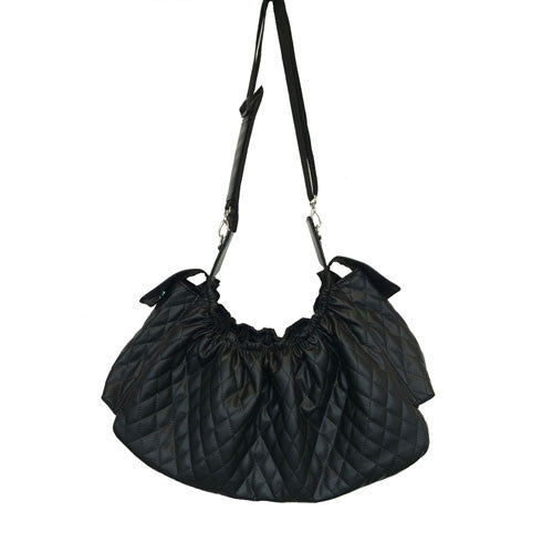 PETOTE Black Quilted Gigi Sling Everyday Carrier Purse