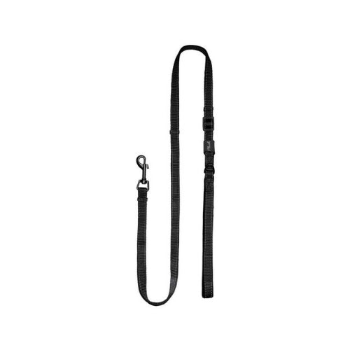 Plush USA Adjustable Reflective Nylon Neoprene Dog Lead — Black