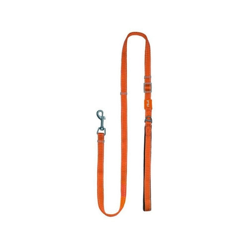Plush USA Adjustable Reflective Nylon Neoprene Dog Lead — Orange