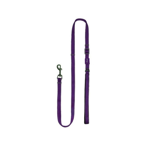 Plush USA Adjustable Reflective Nylon Neoprene Dog Lead — Purple