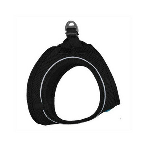 Plush Step In Air Mesh Vest Dog Harness — Black Side View B