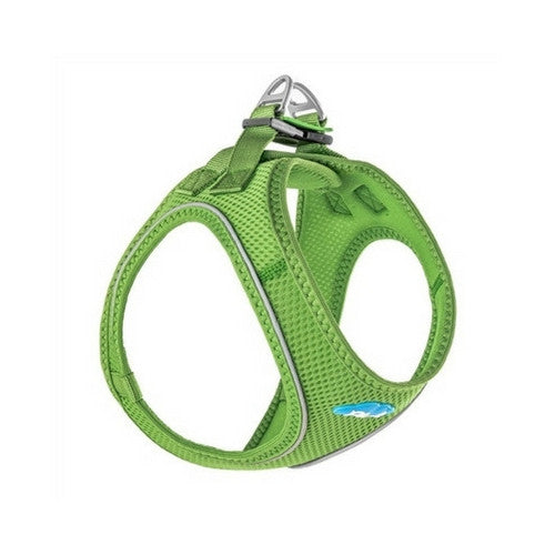 Plush Step In Air Mesh Vest Dog Harness — Grass Green Side View