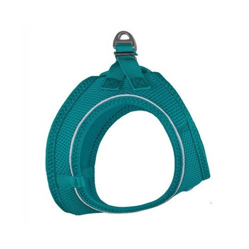 Plush Step In Air Mesh Vest Dog Harness — Horizon Blue Side View B