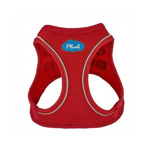 Plush Step In Air Mesh Vest Dog Harness — Red