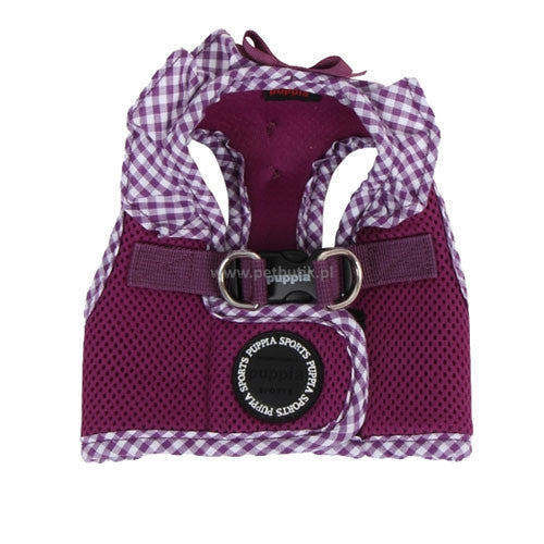 PUPPIA Vivien Step-In Soft Vest Dog Harness B Purple Top View
