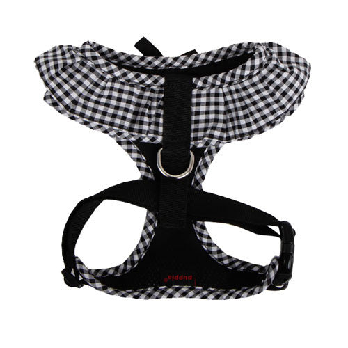 PUPPIA Vivien Soft Collar Adjustable Dog Harness A Black Back