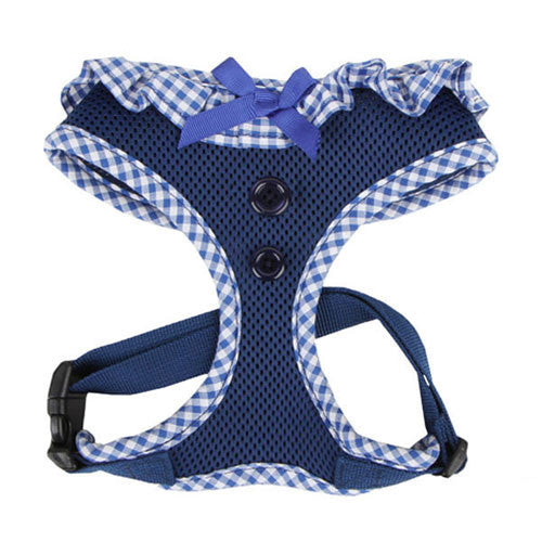 PUPPIA Vivien Soft Collar Adjustable Dog Harness A Royal Blue Front