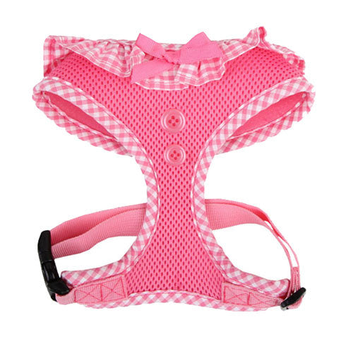 PUPPIA Vivien Soft Collar Adjustable Dog Harness A Pink Front