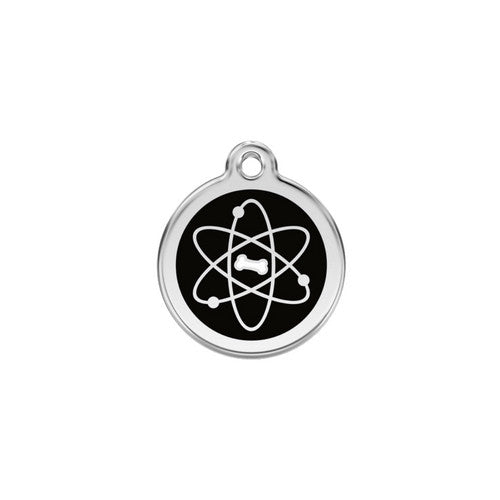 Red Dingo Atom Enamel Stainless Steel Dog ID Tag Small