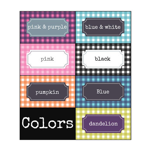 Sofa City Sweethearts Gingham Plaid Dog ID Tag Color Options