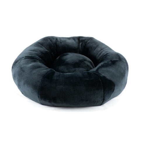 Susan Lanci Designs Plush Nesting Dog Bed — Spa Black