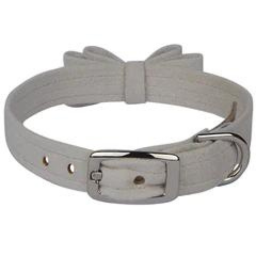 Susan Lanci Designs Big Bow Crystal Dog Collar — Doe Buckle View