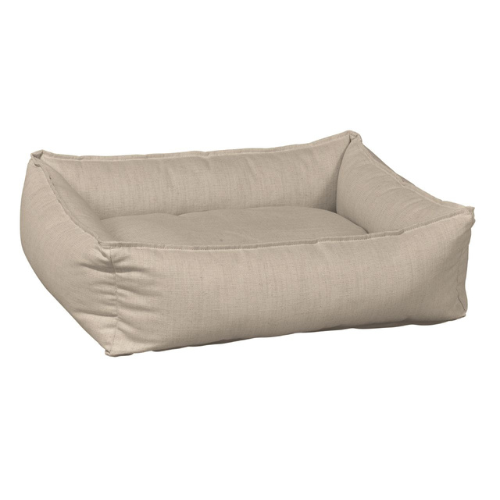 Bowsers B Lounge Rectangular Nest Dog Bed — Parchment Cotton Linen