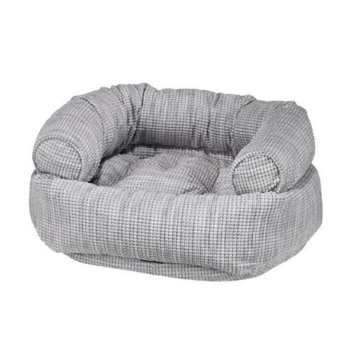 Bowsers Pet Chenille Double Donut Bolstered Nesting Dog Bed — Glacier