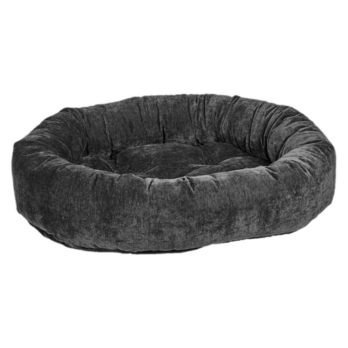 Bowsers Pet MicroVelvet Donut Bolstered Nesting Dog Bed — Carbon