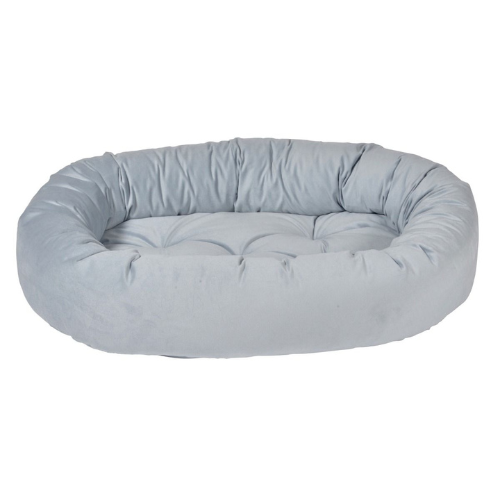 Bowsers Pet Microvelvet Nesting Donut Bolstered Dog Bed — Powder Blue